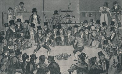 Bij de Koninklijke Cockpit, 1821 door Isaac, Robert and George Cruikshank