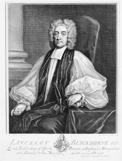 Lancelot Blackburne (1658-1743), Aartsbisschop van York door Isaac Seeman