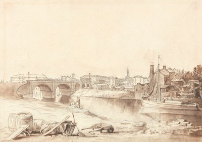 Brug over de Irwell en ingang naar Manchester door Isaac Shaw