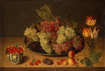Stilleven met fruit en bloemen door Isaac Soreau