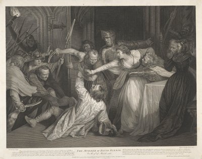 De moord op David Rizzio op 9 maart 1566 door Isaac Taylor