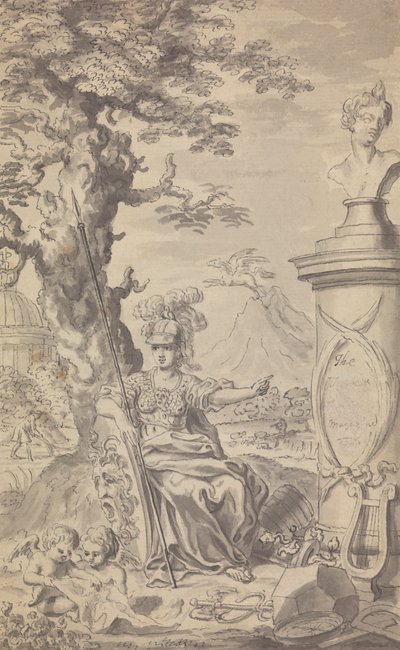 Town and Country Magazine - Frontispice voor 1769 (1e uitgave dus geen Vol. nr.) door Isaac Taylor