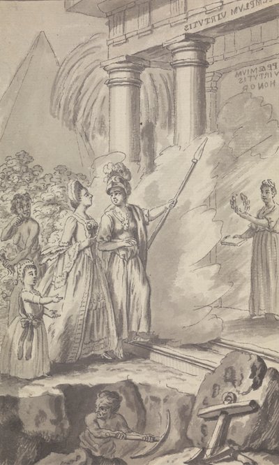 Ongeïdentificeerd Tijdschrift / Toneel Illustratie door Isaac Taylor