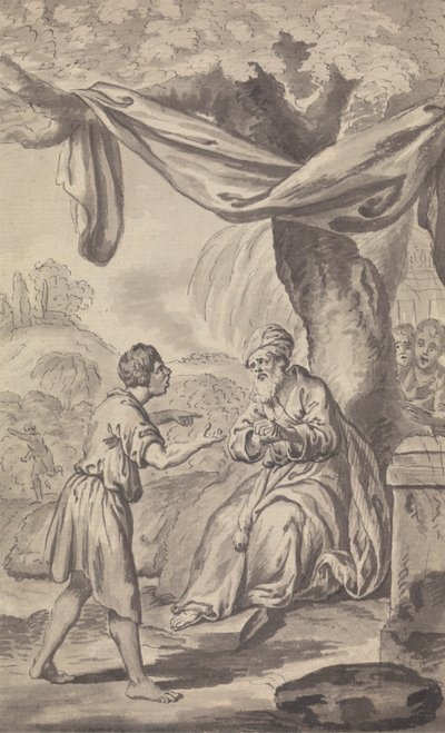 Ongeïdentificeerd tijdschrift / toneelstuk illustratie door Isaac Taylor