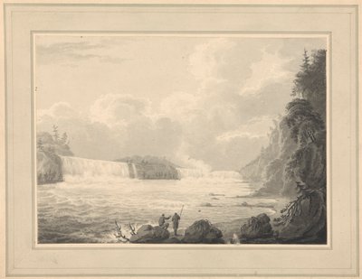 Uitzicht op de Niagara Watervallen door Isaac Weld