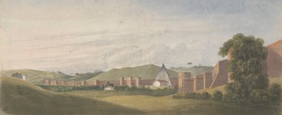 Muren van Rome: De Aureliaanse muur, met de piramide van Cestius door Isaac Weld