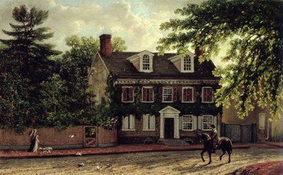 Washingtons Woning in Germantown, c.1880 door Isaac Williams