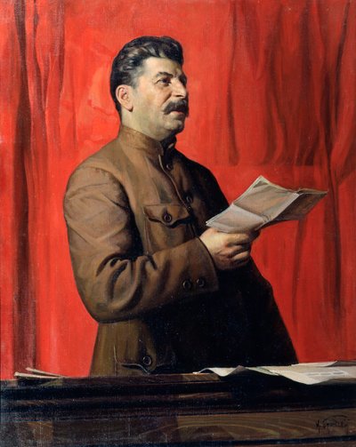 Portret van Joseph Stalin door Isaak Israilevich Brodsky