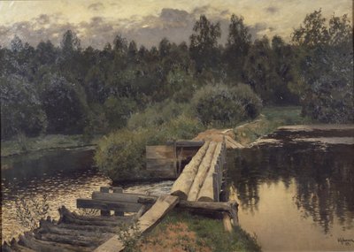 Bij de ondiepte door Isaak Ilyich Levitan