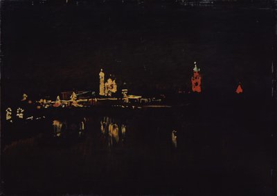Verlichting van het Kremlin van Moskou, 1896 door Isaak Ilyich Levitan