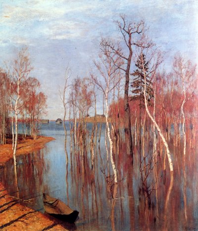 Lentevloed door Isaak Ilyich Levitan