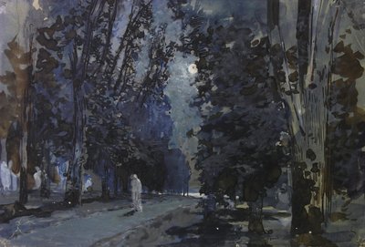 De schaduwen. Maanlichte nacht, 1880s door Isaak Ilyich Levitan