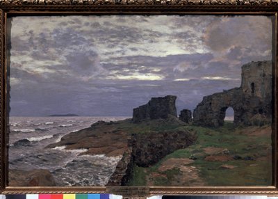 Overblijfselen van het verleden, schemering, Finland door Isaak Ilyich Levitan