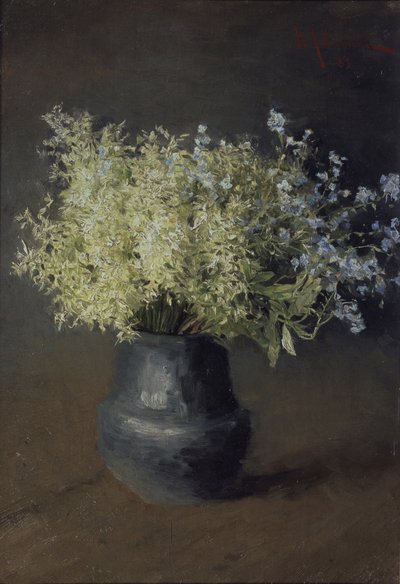 Wilde viooltjes en vergeet-mij-nietjes, 1889 door Isaak Ilyich Levitan