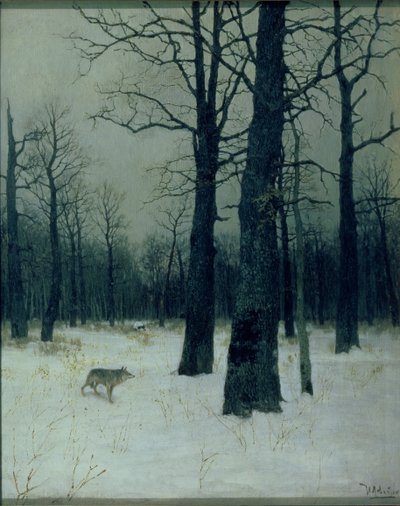 Bos in de Winter door Isaak Ilyich Levitan