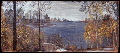 Late herfst. door Isaak Israilevich Brodsky