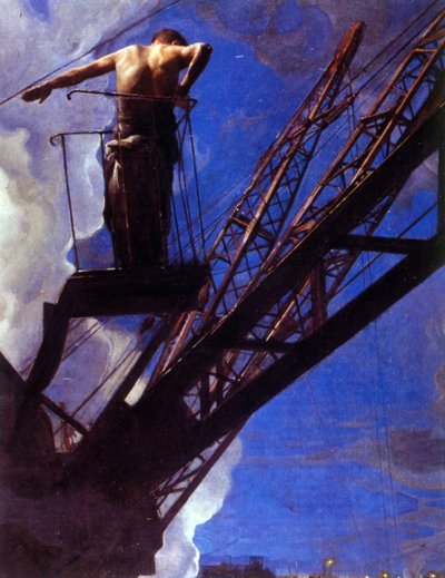 Bouwvakker door Isaak Israilevich Brodsky