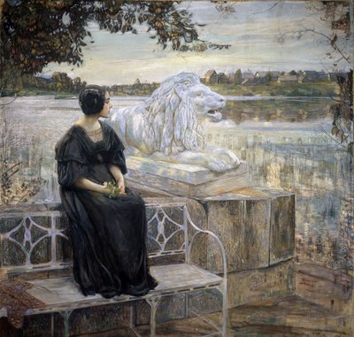 Portret van de vrouw van de kunstenaar door Isaak Israilevich Brodsky