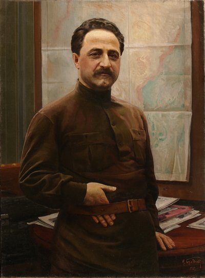 Portret van Grigory Sergo Ordzhonikidze, 1886-1937, 1929 door Isaak Israilevich Brodsky