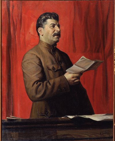 Portret van Stalin door Isaak Israilevich Brodsky