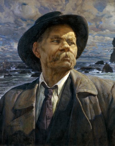 Portret van de auteur Maxim Gorky 1868-1939, 1936 door Isaak Israilevich Brodsky