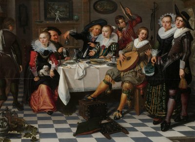 Vrolijk Gezelschap door Isack Elyas