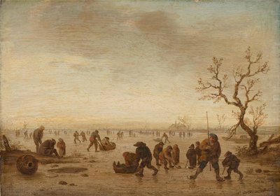 Schaatsers op het IJs, c.1642-45 door Isack van Ostade