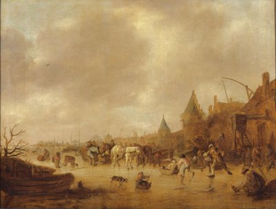 De Schaatsers, 1644 door Isack van Ostade