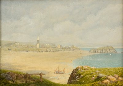 Tenby, het strand, 1870-1927 door Isambard Owen