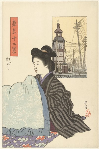 Shinbashi door Ishii Hakutei