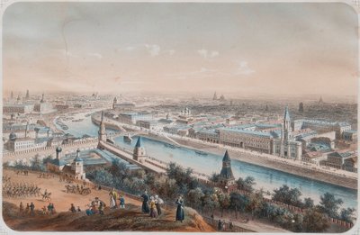 Panoramisch uitzicht op Moskou, 1820s door Isidore Laurent Deroy