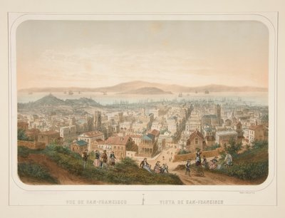 Gezicht op San-Francisco; Vista de San-Fransisco door Isidore Laurent Deroy