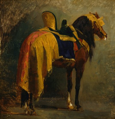 Gecapitonneerd paard door Isidore Pils