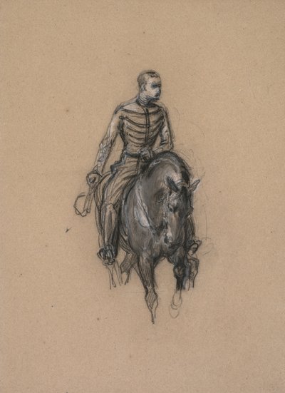 Militair te paard, c. 1860 door Isidore Pils