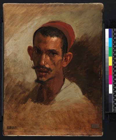 Studie voor het hoofd van een jonge Arabier, 1860-1862 door Isidore Pils