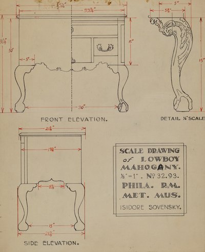 Lowboy door Isidore Sovensky