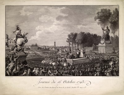 Dag van 16 oktober 1793 De executie van Marie Antoinette op 16 oktober 1793 door Isidore Stanislas Helman