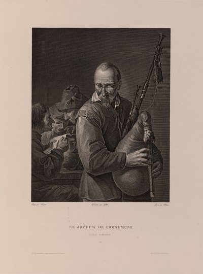 De Doedelzakspeler door Isidore Stanislas Helman