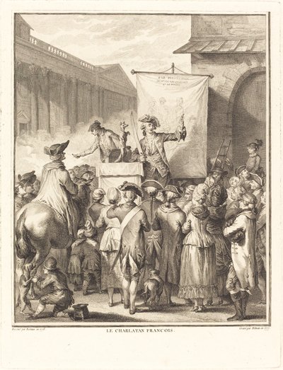 De Franse Charlatan door Isidore Stanislas Helman after Jean Duplessi Bertaux