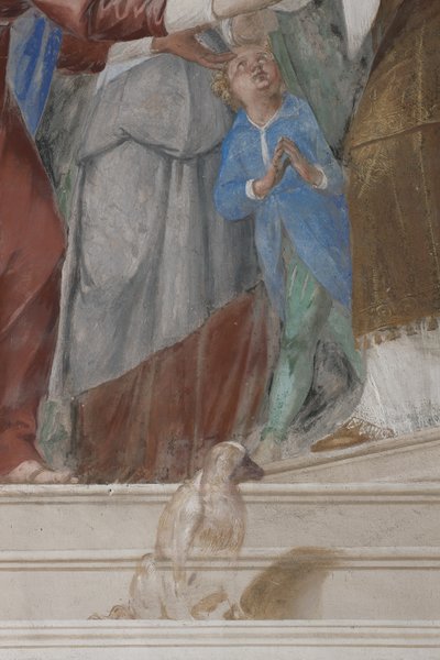 Kind, (detail) van de Presentatie van Jezus in de Tempel door Isidoro Bianchi