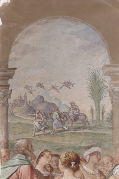 (detail) van de Presentatie van Jezus in de Tempel door Isidoro Bianchi