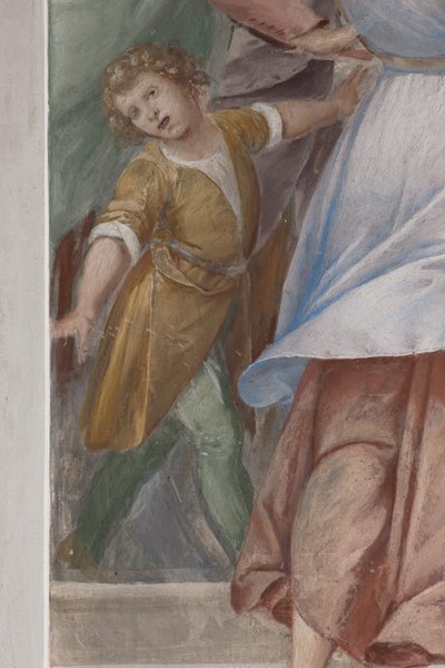 (detail) van de Presentatie van Jezus in de Tempel door Isidoro Bianchi