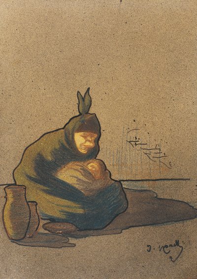 Vrouw Cretin in Boí door Isidre Nonell
