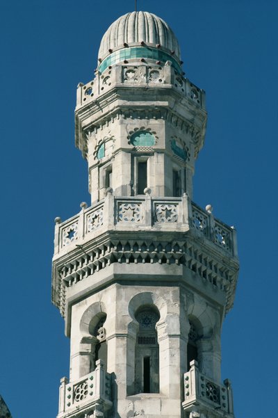 Detail van een minaret door Islamic School