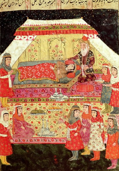 Haremscène, illustratie uit de 