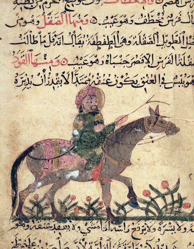 Paard en ruiter, illustratie uit het 