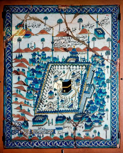 Islamitische kunst: uitzicht op Mekka en Kaaba (Ka