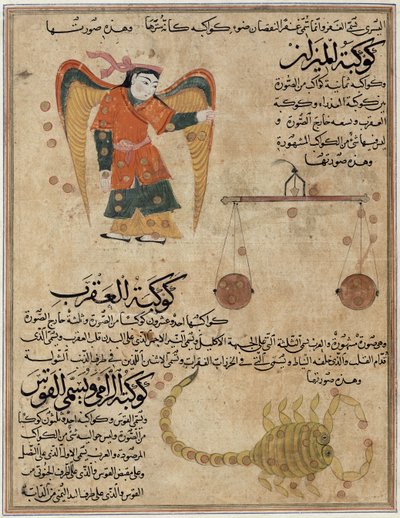 Ms E-7 fol.24a Maagd, Weegschaal en Schorpioen, uit 