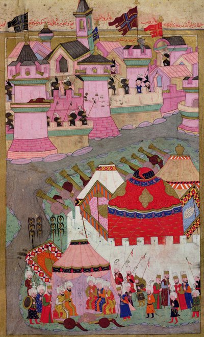 Belegering van Wenen door Suleyman I (1494-1566) de Grote, in 1529, uit de 