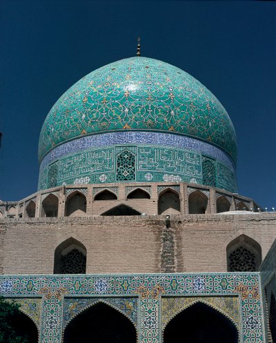 Uitzicht op de Shah-moskee door Islamic School